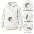thumbnail image 4 of Unisex Pet Pouch Hoodie,Fall Soft Kangaroo Pullover Sweatshirt with Big Size Front Dog & Cat Carrier Hoodies, 4 of 4