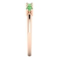 thumbnail image 4 of 0.35 ctw Wedding Band for Women - 14K Rose Gold Simulated Green Diamond Stackable Eternity Ring, 4 of 6