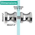 thumbnail image 3 of Tirador de puerta de cristal para ducha Alise L7000 SUS304, cromado, 3 of 6
