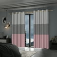 thumbnail image 6 of Lfeey Pink and Gray Blackout Curtains with Top Grommet, 52x84 inches, 2 panels, 6 of 6