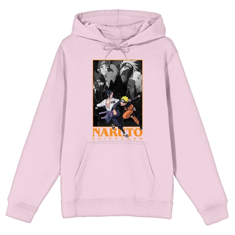 Naruto Shippuden Sasuke & Naruto Long Sleeve Cradle Pink Men's
