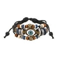 thumbnail image 3 of Pulsera Trenzada Fernando Cuero PU Estilo Vintage Negro, 3 of 8