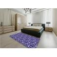 thumbnail image 4 of Ahgly Company Indoor Round Patterned Crocus Purple Area Rugs, 4' Round, 4 of 6