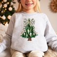 thumbnail image 3 of Christmas Tree with Dalmatian Bow and Gold Star Topper Sweatshirt for Women Teens and Kids Gray Sweatshirt Youth Medium, 3 of 5
