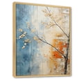thumbnail image 2 of Designart "Orange Blue Maple Tree Glowing Embers VI" Floral & Botanical Floater Framed Wall Decor, 2 of 7