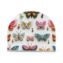Butterflies Acrylic Napkin Holder Clear Paper Tissue Dispenser Kitchen Dining Room Bathroom Party Hotel