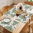 thumbnail image 5 of Abstract Paisley Pattern Placemats Set of 8, Retro Green Ethnic Flowers Tribal Non-Slip Place Mats Washable Table Mats for Kitchen Dining Table Decorations Indoor/Outdoor, 5 of 9