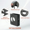thumbnail image 3 of Placa de refuerzo para puerta Uxcell para reparación y refuerzo de puertas, 1 juego para puerta de 1-3/8" de grosor, tamaño 4-1/2", negro, 3 of 6