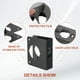thumbnail image 3 of Placa de refuerzo para puerta Uxcell para reparación y refuerzo de puertas, 1 juego para puerta de 1-3/8" de grosor, tamaño 4-1/2", negro, 3 of 6