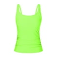 thumbnail image 2 of GPOECD Womens Tankini Tops Stylish Two Piece Swim Set with Square Neckline and Shorts for Beach Pool and Summer Water Sports Women's Swimwear Green，U-Neck_S, 2 of 6