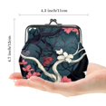 thumbnail image 2 of Tree Stylish Microfiber Coin Purse with Zinc Alloy Jaws, 4.3x4.7 in/11x12 cm - Fashionable and Functional Mini Wallet, 2 of 7
