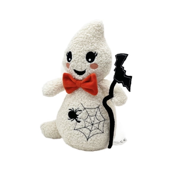 Hvmvliv Stuffed Plush Toys Spooky Yet Adorable Halloween Ghost Plush Toy Soft Cuddly Stuffed Animal for Festive Holiday Decor White