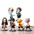 thumbnail image 2 of piezas Anime Demon Slayer figura Kimetsu No Yaiba muñeca Tanjiro Nezuko Zenitsu Kawaii Qposket figural PVC modelo juguete recoger regalo Gao Jinjia LED, 2 of 2