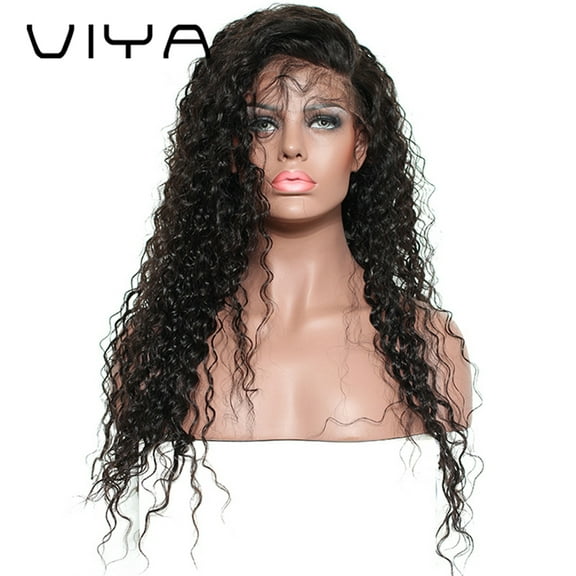 VIYA Long Curly Wigs with Baby Hair for Black Women Pre Plucked Lace Front Wigs 13x4 180% Density 26 Inch