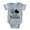 Heather Gray, variant on CafePress - FIN Peace Love JRT - Cute Infant Baby Football Bodysuit