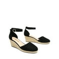 thumbnail image 3 of DREAM PAIRS Women's Espadrilles Closed Toe Ankle Strap Dressy Platform Wedge Sandals, 3 of 5