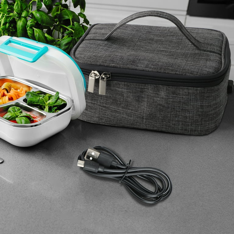 Portable Oven Personal Food Warmer - 110V Portable Microwave Mini Oven, ,  Heated Bento Lunch Box for Cooking and Reheating Food in Office, Parties,  Travel, Bedroom, Home Kitchen (Oxford cloth) 