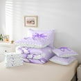 thumbnail image 4 of Erosebridal Kawaii Bowknot Bed in a Bag King size, Purple Bed Set, Cartoon Bow Decor, Reversible 7 Pieces, 4 of 5