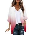 thumbnail image 2 of Zunfeo Kimonos for Women Summer Swimsuit Cover Up Lightweight Cardigans for Vacation Holiday New Arrivals Red L, 2 of 5