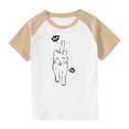 thumbnail image 1 of RXIRUCGD 2025 Vêtements d'Été pour Enfants Tout-Petits Garçons Filles Mode Mignon Col Rond Imprimé Manches Courtes Haut, 1 of 7