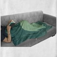 thumbnail image 6 of Rain Soft Flannel Fleece Throw Blanket, Illustration of an Standing in the Rain Under a Tiny Umbrella, Cozy Plush for Indoor and Outdoor Use, 50" x 60", Mint Green Salmon, by Ambesonne, 6 of 6