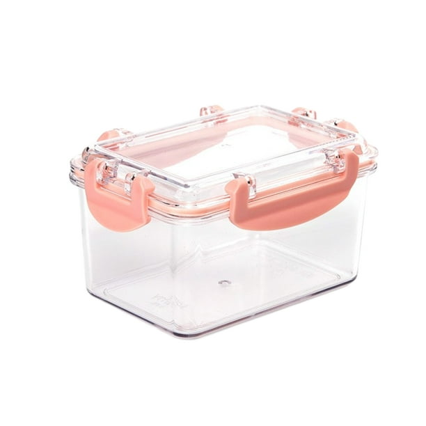 Injueey Prácticos contenedores de almacenamiento, caja de almacenamiento de granos para varios usos, organizadores de cajas de almacenamiento, Organizadores de utensilios de cocina lindo rosa