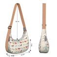 thumbnail image 4 of Hobo Shoulder Bag for Women – Adjustable Strap, Wild Pony and Unicorn Design, Rural Farm Floral Print, Comfortable Everyday Crossbody Purse, 4 of 5
