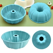 Clearance Sale! 1 Pack Silicone Bundt Cake Pan Nonstick,10 Inch, Silicone Cake Molds,Pound Cake Pan, Baking Pan for Jello,Gelatin,Cake,Brownie and Bread（Blue）