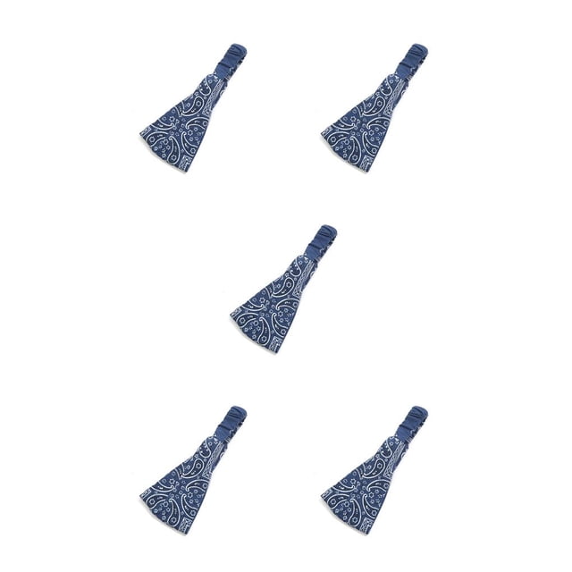 Qarigey Diademas Estampado de moda Deportes Multiusos Accesorios para el cabello Nudo floral Cara Diademas Tela Niñas azul profundo azul profundo 5Conjunto