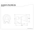 thumbnail image 2 of Kingston Brass BA5567SN Royale Robe Hook, Brushed Nickel, 2 of 2