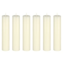 Mega Candles 6 pcs Unscented Ivory Round Pillar Candle, Hand Poured Premium Wax Candles 2 Inch x 9 Inch, Home Décor, Wedding Receptions, Baby Showers, Birthdays, Celebrations, Party Favors & More