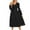 Black, variant on Wancir Womens Casual Long Sleeve Fall Dresses 2024 V Neck Ruffle Tiered A Line Flowy Wedding Guest Dress Boho Dress