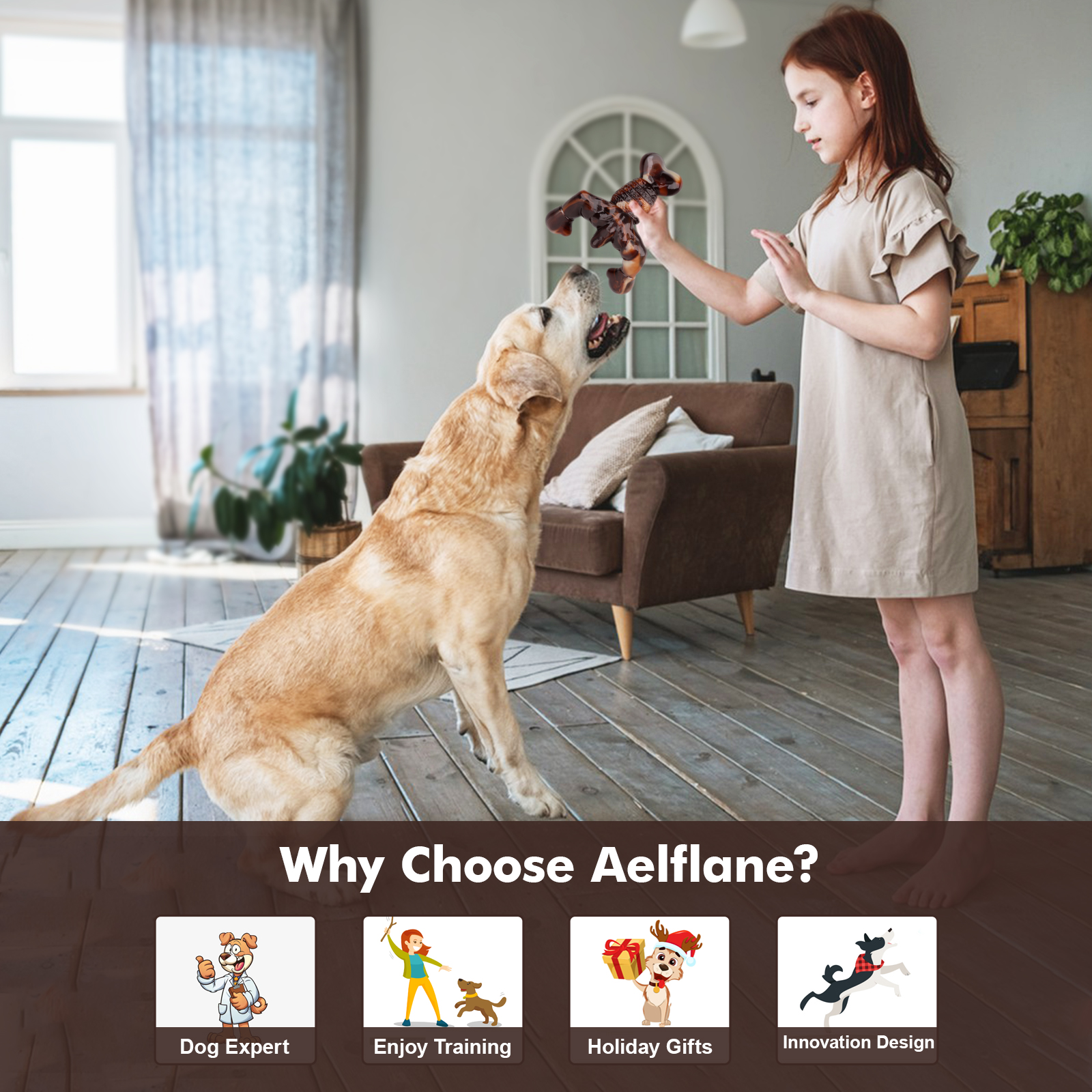 Aelflane Bacon Flavored Dog Chew Toy for Aggressive Chewers photo 7