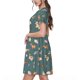 thumbnail image 2 of Disketp Farm Animal para Vestido de Manga Corta para Mujeres, Vestidos de Verano para Mujeres, Casual y Holgado para la Playa, 2 of 6