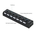 thumbnail image 2 of 7-port USB 3.0 hub, USB splitter, expander with switch for PC, 2 of 8