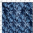 thumbnail image 3 of Soimoi Florals Print, Silk Fabric, Decor Sewing Fabric by The Yard 42 Inch Wide,Decorative Fabric for Shirts Suits Ties, Navy Blue, 3 of 6