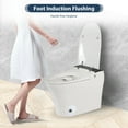 thumbnail image 4 of White One Piece Toilet, Heated Seat Smart Toilet, Automatic Flush Tankless Toilet without Bidet, with Foot sensor Flush, Blue Night Light, Knob Control, Power Outage Flushing, Soft Close Cover, 4 of 12