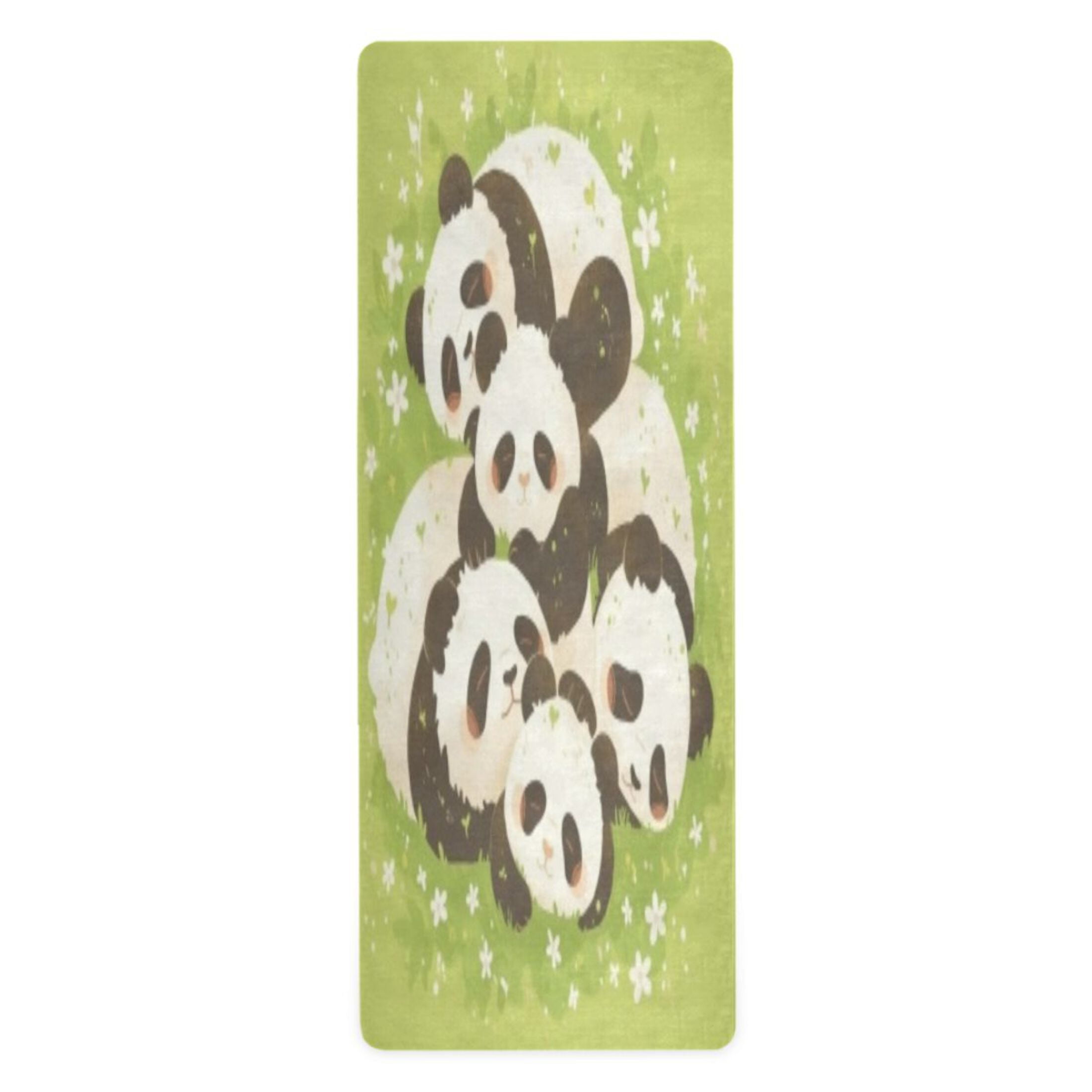 BZSMCE Yoga Mat Women Fitness Mat Panda Stack Pattern