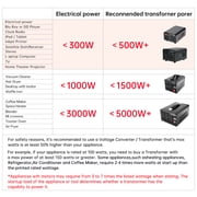 EFFORTWAY 500 Watts 110V to 220V Voltage Converter Transformer Step Up/Down Transformer 220V to 110V Voltage Converter