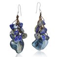 thumbnail image 4 of Navy Lapis Cluster Shell Drop .925 Silver Earrings, 4 of 4