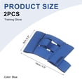 thumbnail image 2 of Uxcell Web Training Glove, 2 Pcs Mini Baseball Softball Training Glove Two-Finger Catchers Mitt for Golf-Sized Practice Balls, Blue-fitting (Hand-Eye Coordination/Ball Practice), 2 of 7
