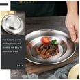 thumbnail image 5 of Voiceine Stainless Steel Soup Bowl Plate: with Rim Heat Isolation Dinner Plate for Pasta Salad Dessert Appetizer Tray Dish Plate 20cm, 5 of 11