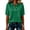 Green, variant on JULMCOMO Polo Shirts for Women 3/4 Sleeve Collared Loose Fit Button Trendy Polo Shirts Soft Summer Vacation Tees Yellow M