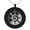 Black, variant on Stainless Steel Mayan Hunab Ku Rune Engraved Small Medallion Circle Charm Pendant Necklace