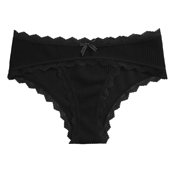 LIZUOJUN Under $3 Underwear Women Soft Stretch Fabric Hipster Cheeky Scalloped Edge Silky Lace Breathable Thong Bikini Briefs XS,S,M,L