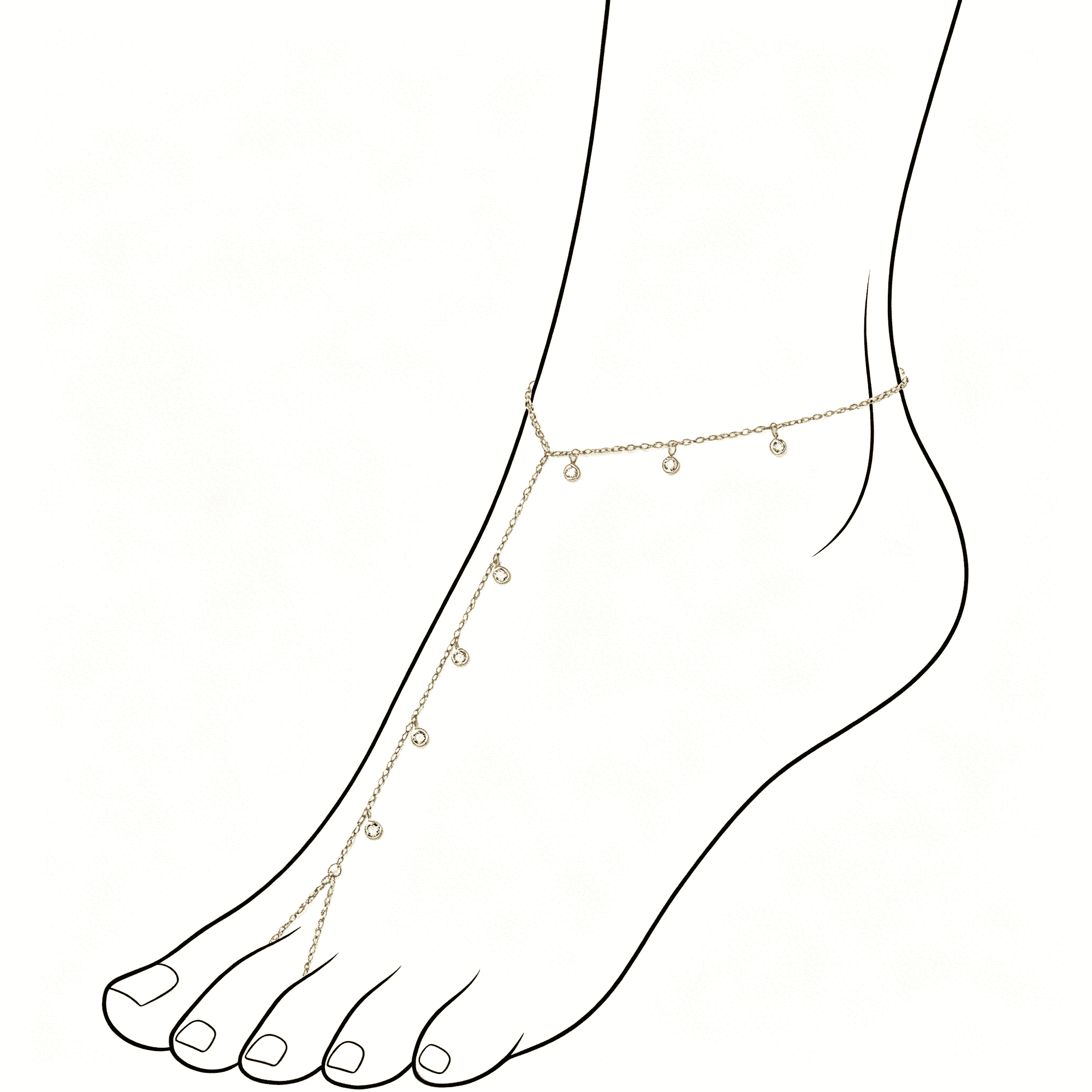 DESIGNICE Dainty Anklet for Women Trendy Boho Waterproof Link Chain Gold Pearl Cz Stainless Steel Ankle Chain Adjustable Foot Minimalist Summer Jewelry Gift for Women