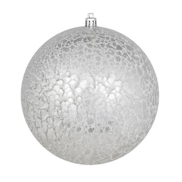 Vickerman N195607d 6 In Silver Crackle Ball Ornament 4 Per Bag Walmart Com Walmart Com