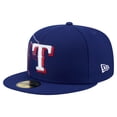 thumbnail image 3 of Men's New Era Royal Texas Rangers Yarn Stitch 59FIFTY Fitted Hat, 3 of 6