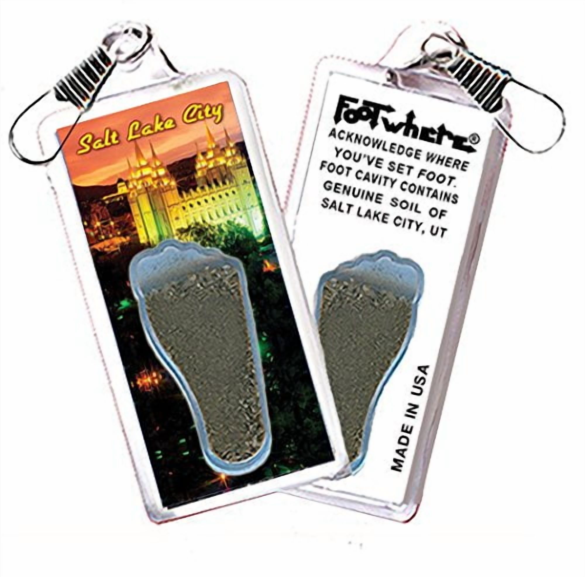 Salt Lake City FootWhere Souvenir Lanyards. (SLC300 - Assorted) 6 Piece Set.