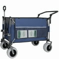 thumbnail image 6 of Olurrisa Multi-Functional Push-Pull Folding Wagon Cart with Rotating Handle & 9"x4" Beach Tires for Camping & Beach –300L XL Heavy-Duty, 480lbs load, Large Capacity for Transport, Groceries, 6 of 9